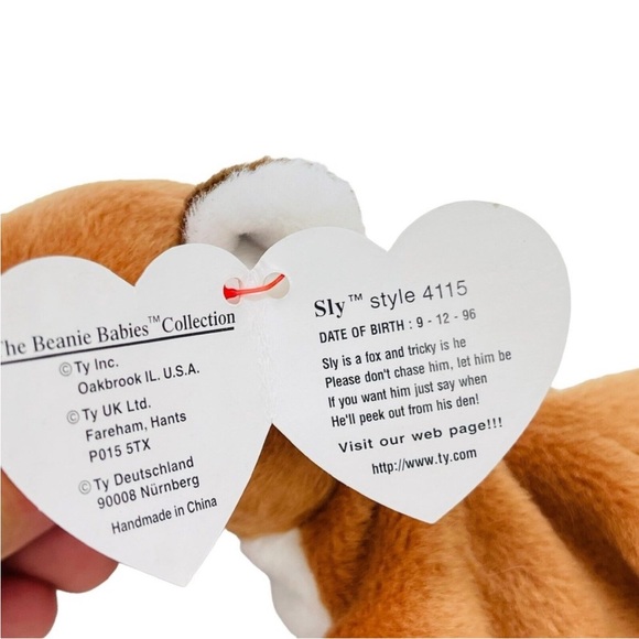 Ty Beanie Baby Sly the Fox PVC pellets - Picture 9 of 16